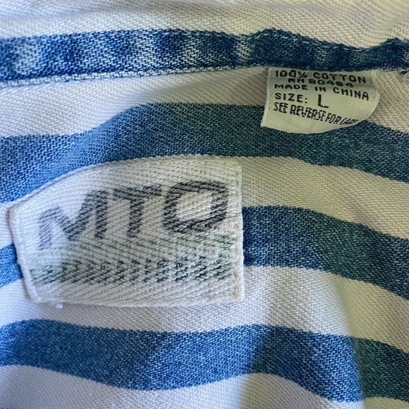 Blue White Button Down - Picture 3 of 3